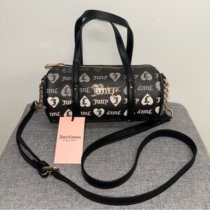 Juicy Couture Bestsellers Mini Barrel Crossbody Bag Liquorice/White New With Tag